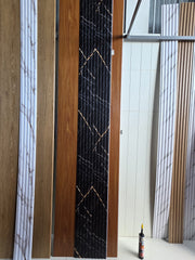 WPC Slat Wall Panel Black and Gold