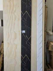 WPC Slat Wall Panel Black and Gold