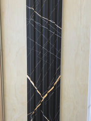 WPC Slat Wall Panel Black and Gold