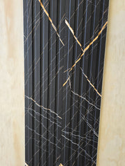 WPC Slat Wall Panel Black and Gold