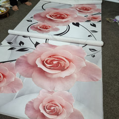 8D Wallpaper Light Pink Roses