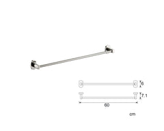 Single Bar Towel Rail Stainless Steel