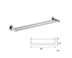 Double Towel Rail Stainless Steel