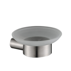 Glass Soap Dish Holder Stainless Steel