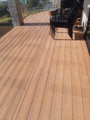 Teak WPC Hollow Composite Decking