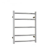 Heated Towel Rail 5 Bar Mirror Finish