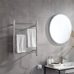 Heated Towel Rail 5 Bar Mirror Finish