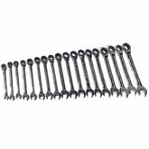 18pc Set Fixed Head Ratchet Spanners