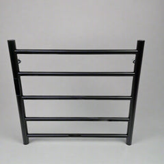 Matte Black Heated Towel Rail 5 Bar