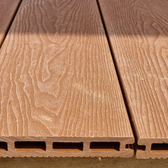 Teak WPC Hollow Composite Decking