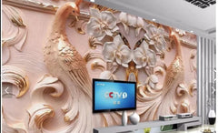 8D Peacock Feature Mural Wallpaper