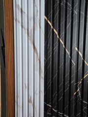 WPC Slat Wall Panel Black and Gold