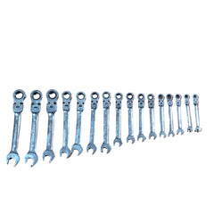 16pc Flexible Head Ratchet Combination Spanner Set