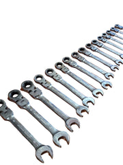 16pc Flexible Head Ratchet Combination Spanner Set