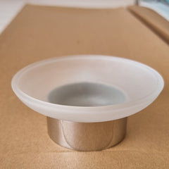 Glass Soap Dish Holder Stainless Steel