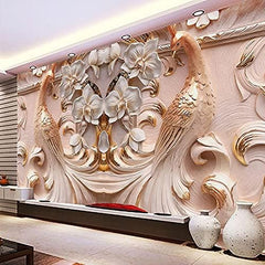 8D Peacock Feature Mural Wallpaper