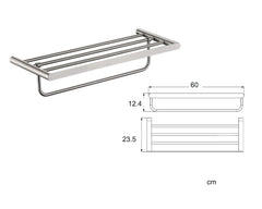 Towel Rack with Shelf Stainless Steel