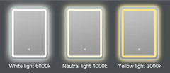 750x750mm LED Mirror - Anti Fog, 3 Colour Switch